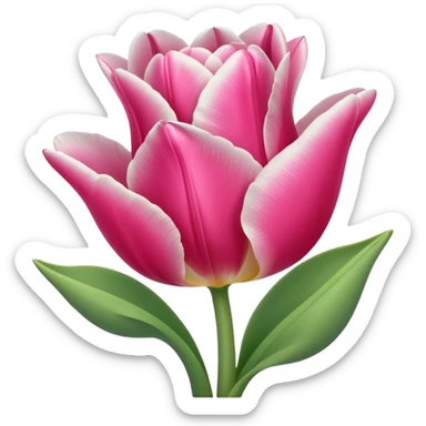 Oveja linda con un tulipán rosa sticker