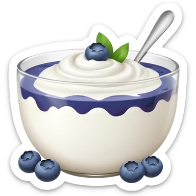 Coconut yogurt with blueberries  sticker