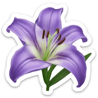 purple lily sticker