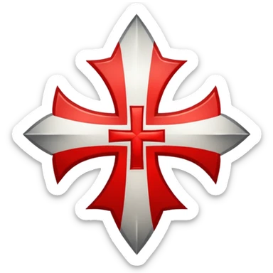 the red cross of the knights templar sticker