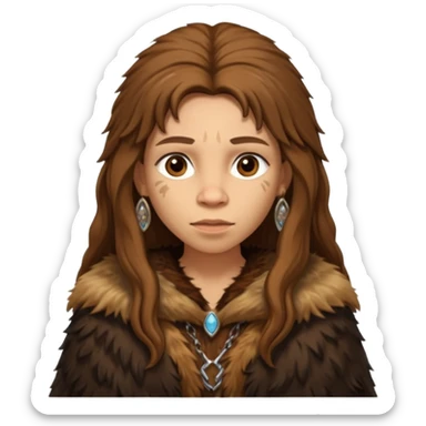 Neanderthal woman sticker