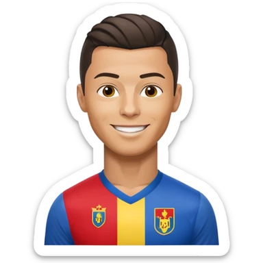 Cristiano ronaldo in Romanian jersey sticker
