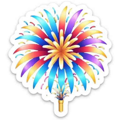 Fireworks new years sticker