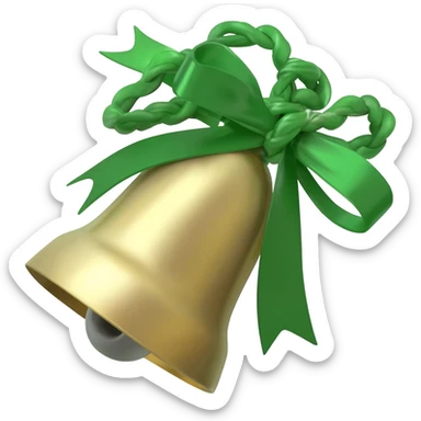 cowbell with ribbon sticker