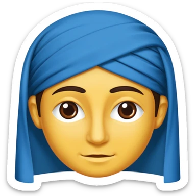 Mavi tik yuvarlak mavi cember  in içine siyah tik sticker