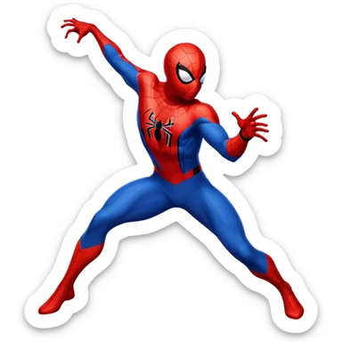 Spider-Man superhero in classic red and blue costume sticker