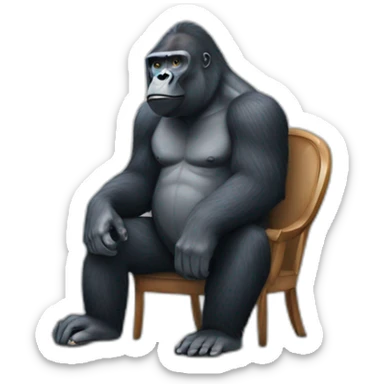 Gorilla with Mark Zuckerberg sticker