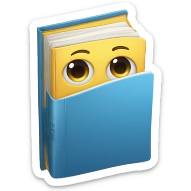 Livre bleu avec une couverture de maïs  sticker