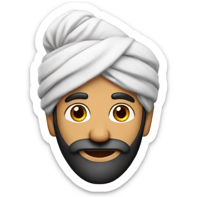 Kashmiri man with beard sticker