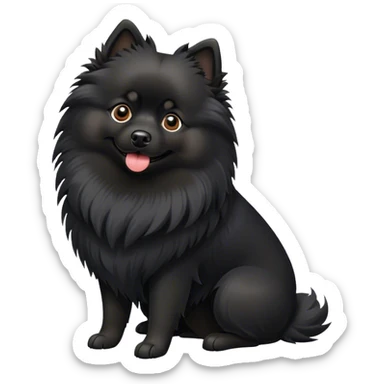 black German Spitz dog sticker