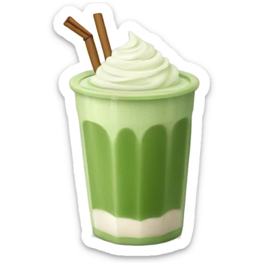 Ice matcha latte sticker