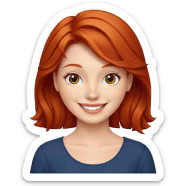 I don’t know redhead lady sticker