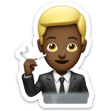 make an emoji of a michigan law student smoking with a gaming controller sticker