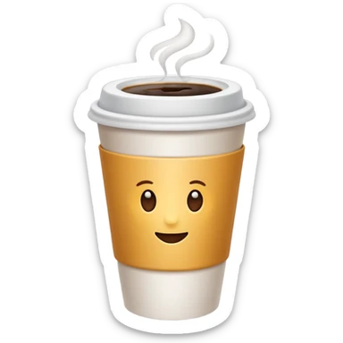 coffee takeaway cup sticker