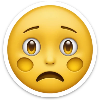Darkened yellow emoji-face of despair sticker