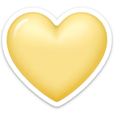 pastel yellow heart sticker
