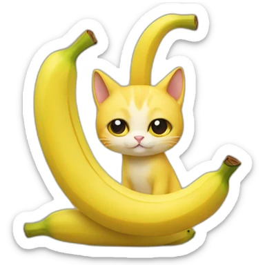 a banana cat sticker