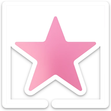 star with a gradient, pink, no background sticker