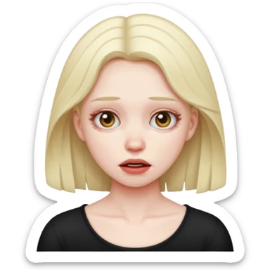 girl chocking these self  sticker