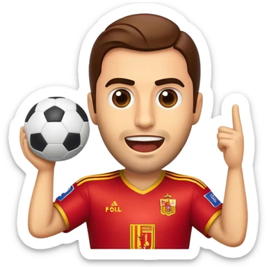 Cinematic Realistic La Liga Pop Culture Emoji, showcasing a dynamic portrayal of Spain's premier football league rendered with lifelike detail and energetic, modern lighting. sticker