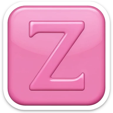 Letter Z pink sticker