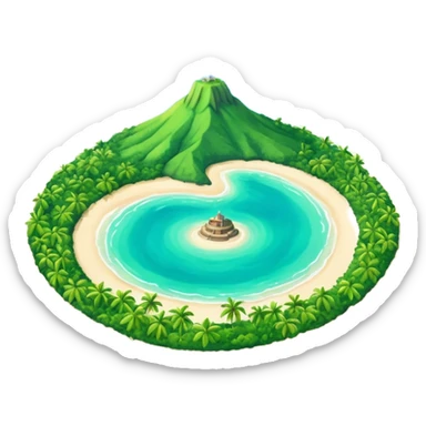 Créer un emoji représentant la Guadeloupe dans sa forme géographique réelle, vue du dessus sticker