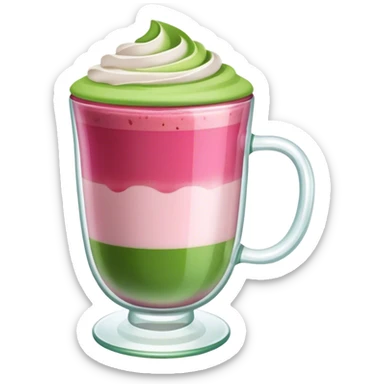 Strawberry Matcha latte sticker