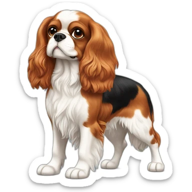  Cavalier King Charles Spaniel full body stand up sticker