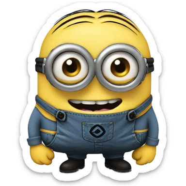 Minion blushing sticker