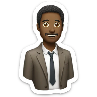 white man thats IT support sticker