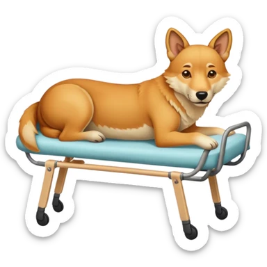 Dingo wearing cot  sticker