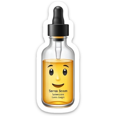 serum skincare avec ecriture sticker