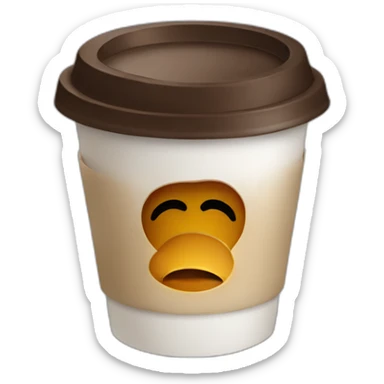 Hot coffee to go sticker