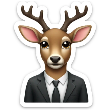 Cute lawyer deer sticker