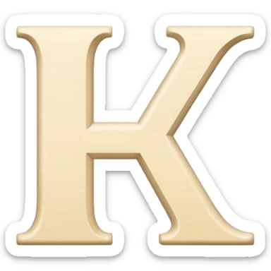Cream-colored Letter  sticker