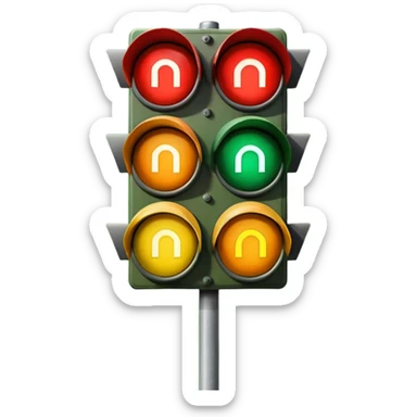 mac os icon rotation retro traffic signal directions sticker