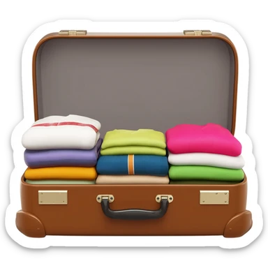 suitcase full of clothes sticker