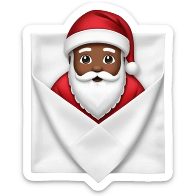 Black Santa napkin sticker