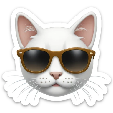 Cat with sunglasses sticker
