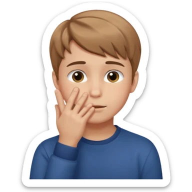 Create a shyness imoji Boys imoji Boys imoji hand in face hand in full face create a shame boys imoji  sticker