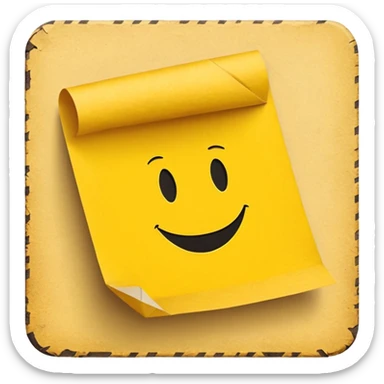 generate an ios genmoji of a yellow paper form that says "yellow form" sticker