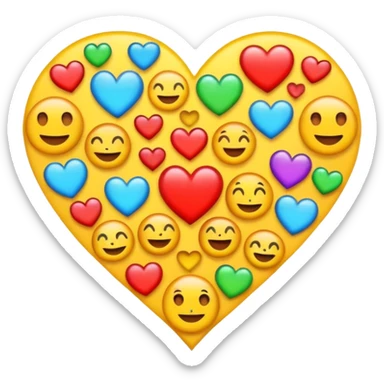 Susunkan aku emoji menjadi sebuah gambar love sticker