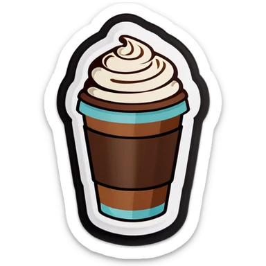 mocha coffee cup sticker