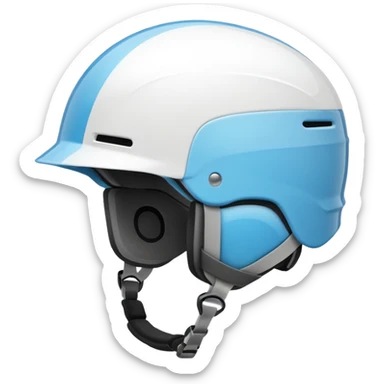 white ski helmet no goggles sticker