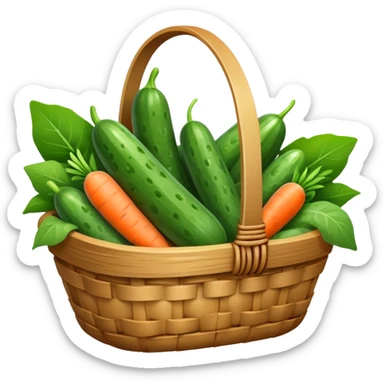 cucumbers, spinach, carrots groceries  sticker
