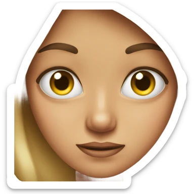 A girl rolling eyes looking at phone sticker