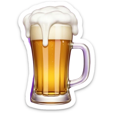 beer white and purple sticker