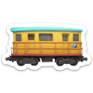 little beach Train  sticker