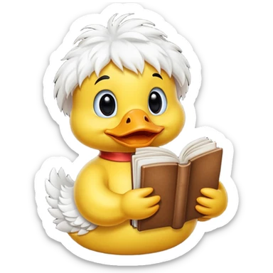 duck with book sticker
