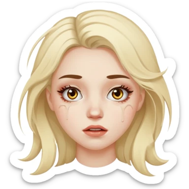 Crying alternative girl sticker